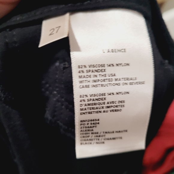 L'AGENCE Alexia High Rise black pant - Picture 9 of 9